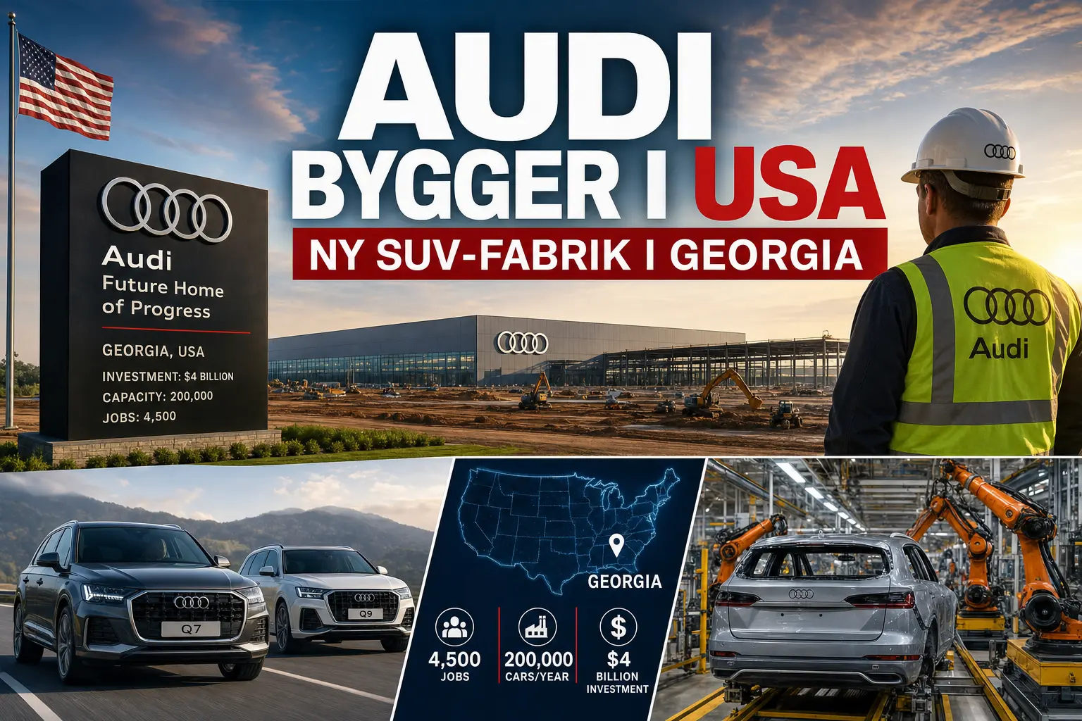 Audi bygger sin första USA-fabrik för stora SUV-modeller