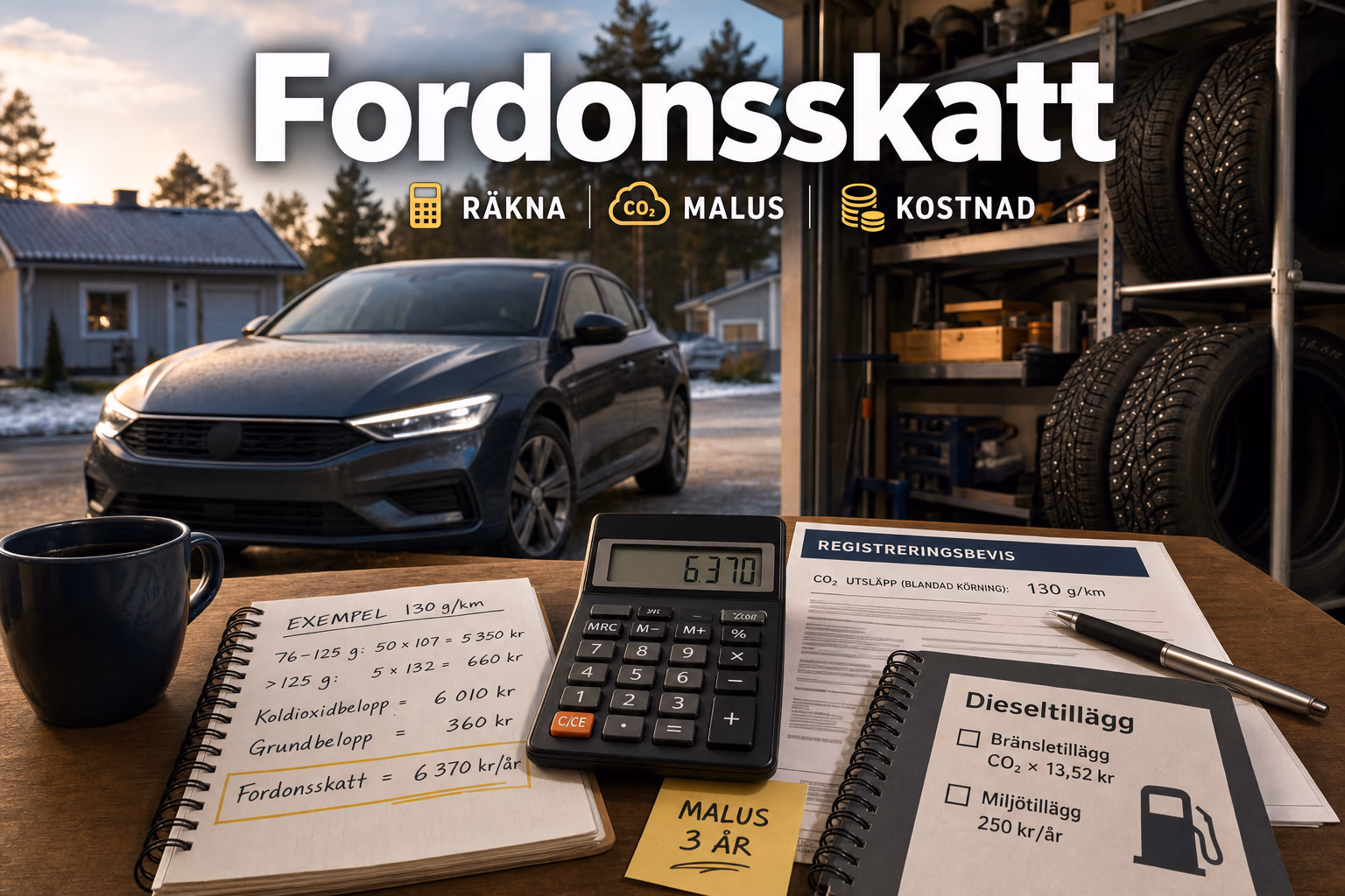 Bonus-malus och fordonsskatt: så räknar du ut skatten