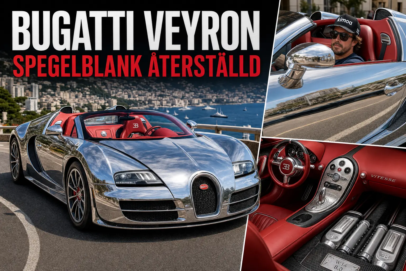 Bugatti restaurerar unik Veyron med spegelblank aluminiumkaross