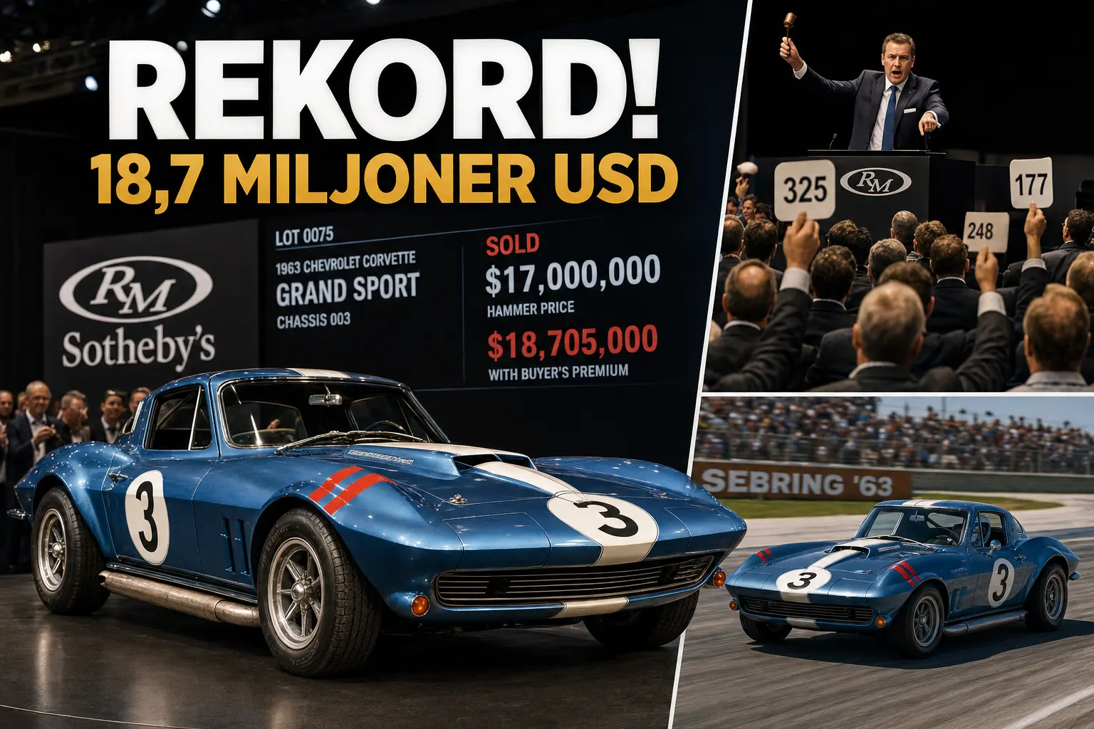 Chevrolet Corvette Grand Sport såld för rekordhöga 18,7 miljoner dollar