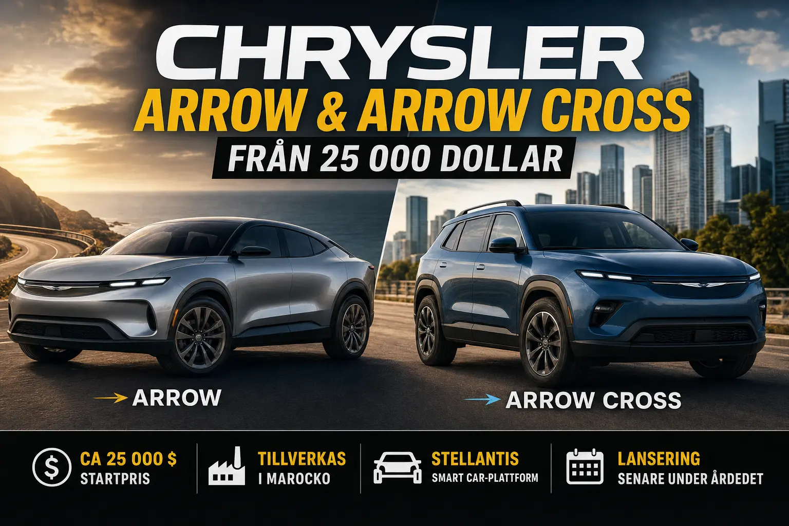 Chrysler Arrow och Arrow Cross kan få ett pris kring 25 000 dollar