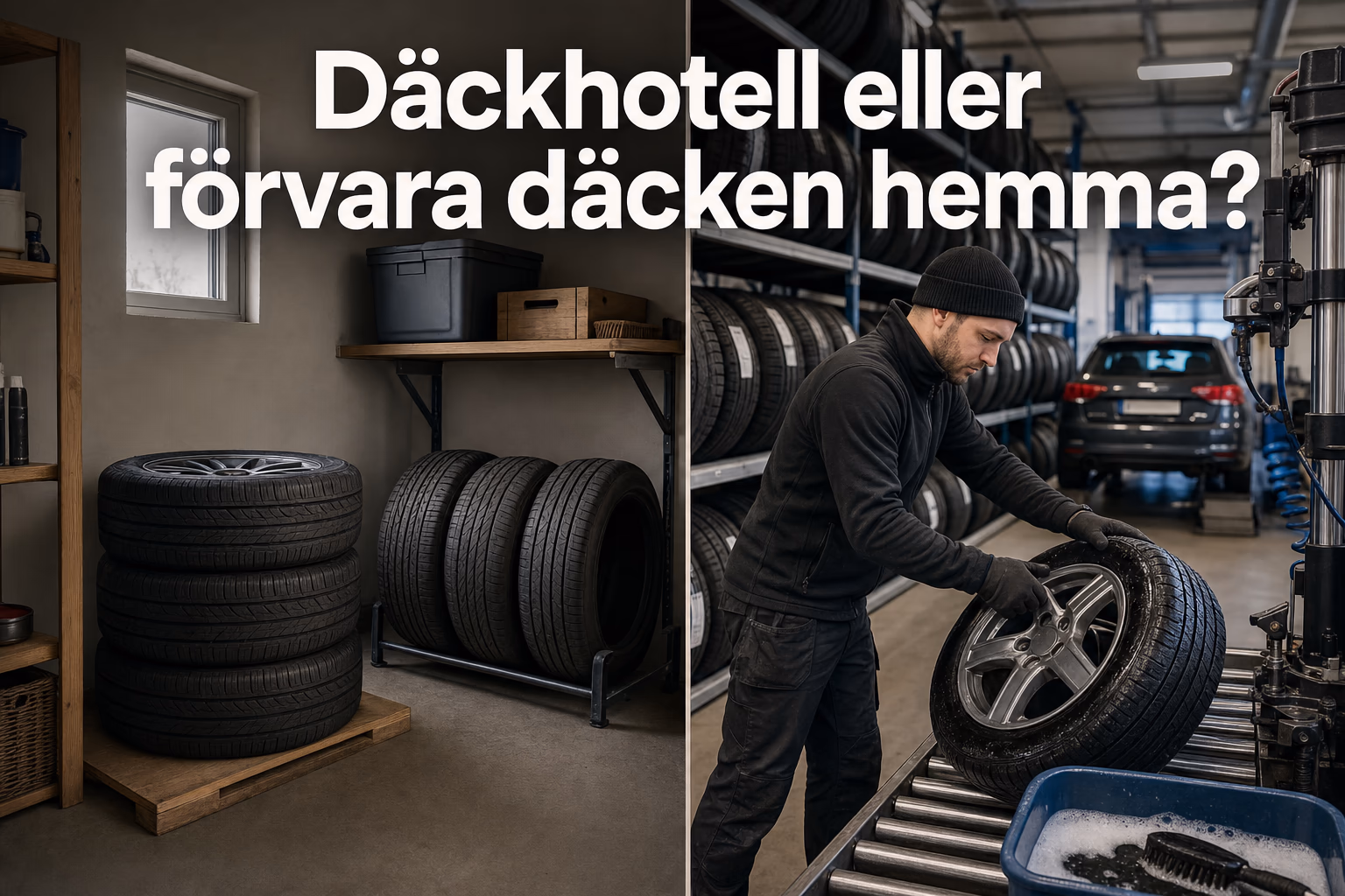 Däckhotell eller förvara däcken hemma?
