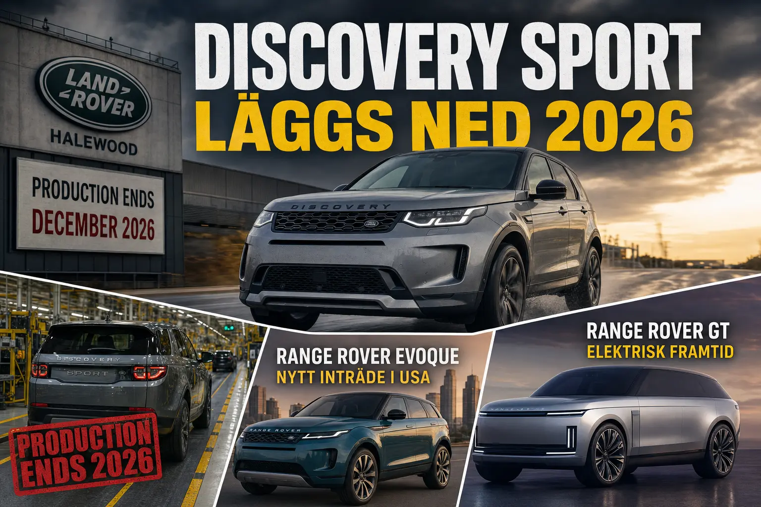 Land Rover Discovery Sport läggs ned i december 2026