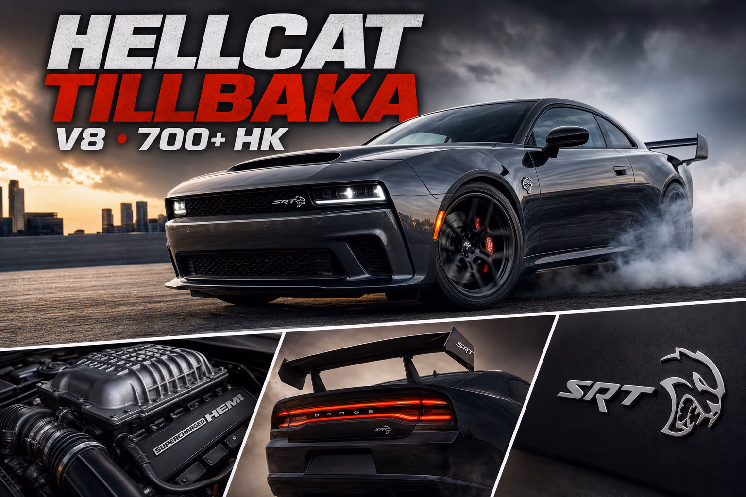 Dodge Charger Hellcat kommer tillbaka med V8 och över 700 hk