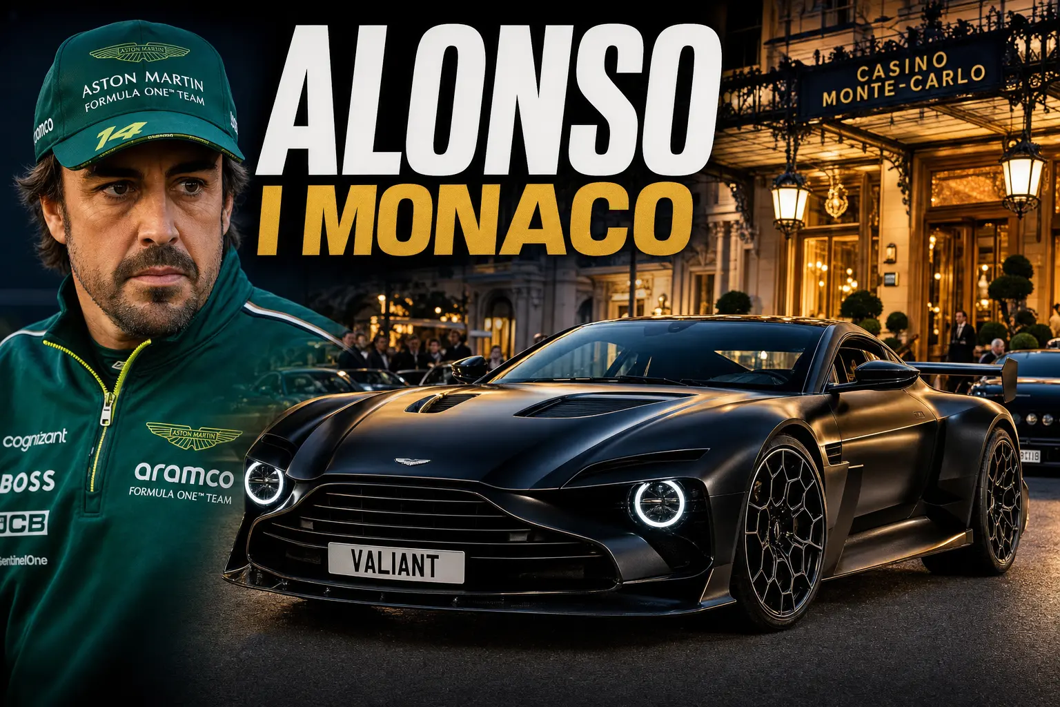 Fernando Alonso körde sällsynta Aston Martin Valiant i Monaco