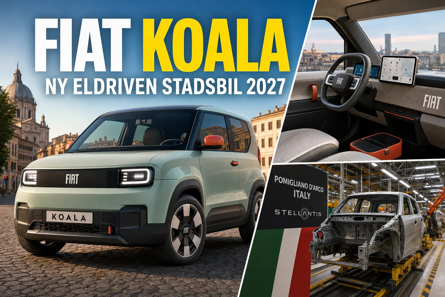 Fiat Koala blir ny eldriven stadsbil 2027