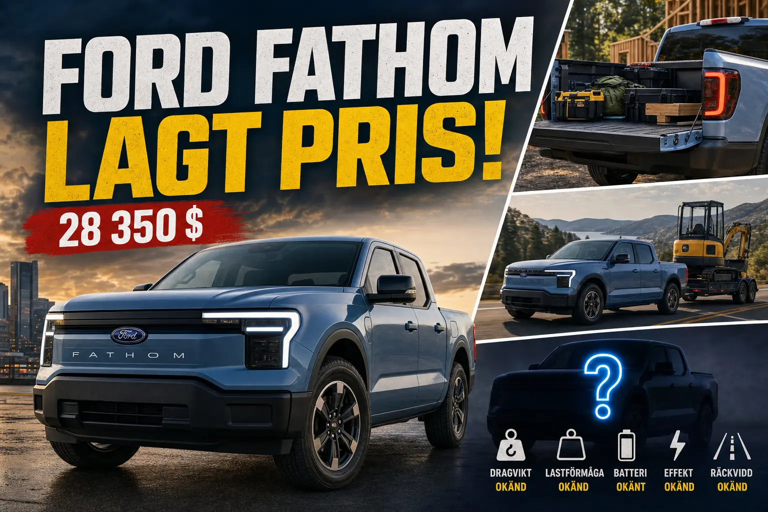 Ford Fathom får lågt baspris – men dragvikten är fortfarande okänd