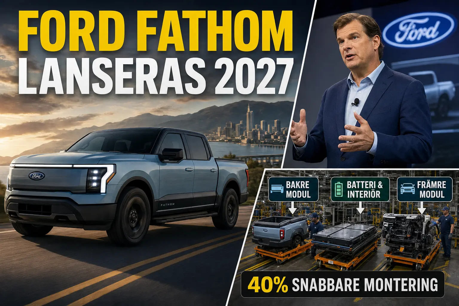 Ford Fathom ska lanseras 2027 – men serieproduktionen är inte löst