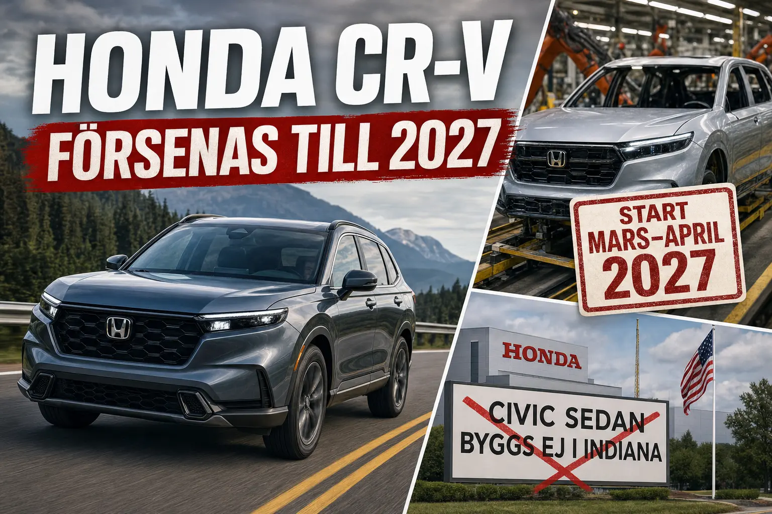 Uppgift: Nya Honda CR-V försenas till våren 2027