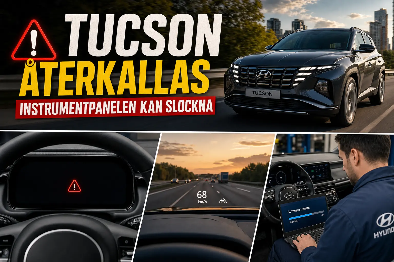 Hyundai Tucson återkallas när instrumentpanelen kan slockna under körning