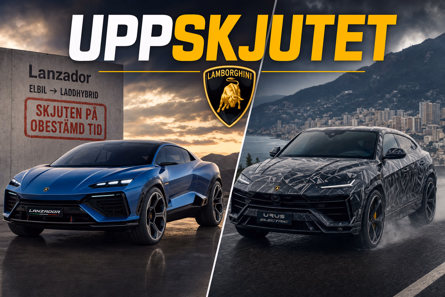 Lamborghini skjuter upp Lanzador och eldriven Urus på obestämd tid
