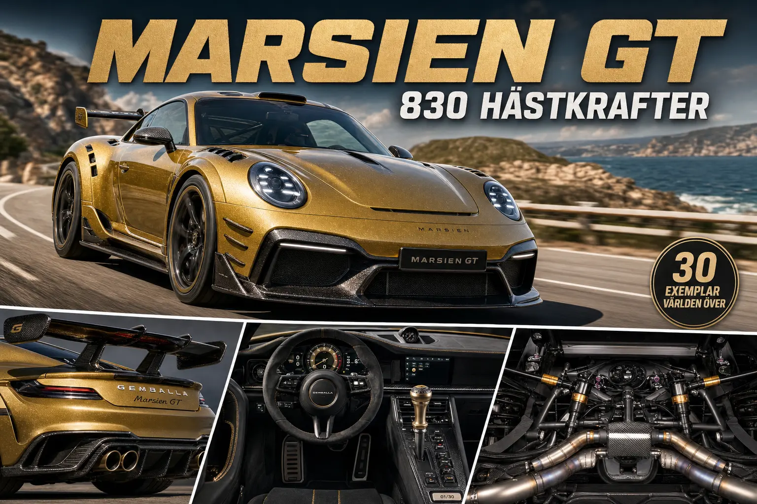 Marsien GT gör Porsche 911 Turbo till en 830-hästars GT-modell