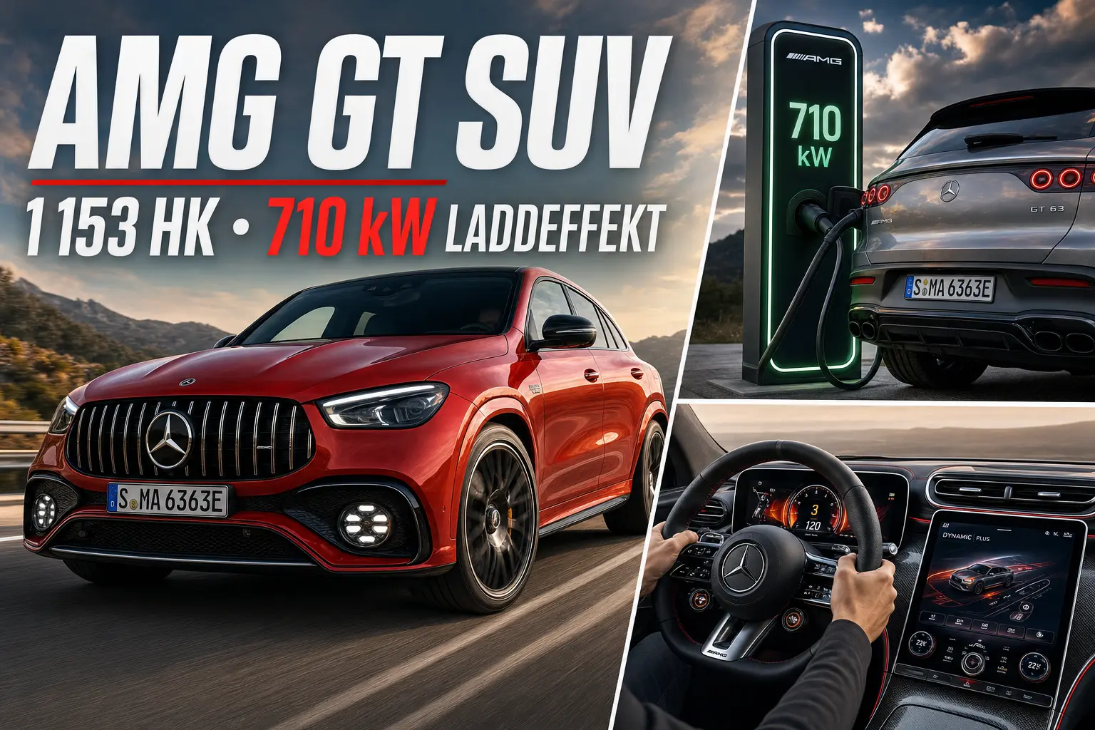 Mercedes-AMG GT SUV får 1 153 hk och snabbladdning på 710 kW
