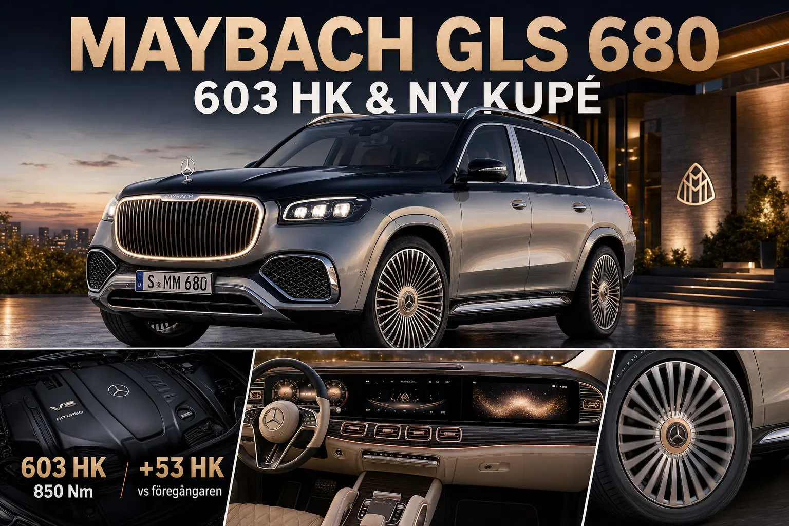 Mercedes-Maybach GLS 680 får 603 hästkrafter och ny kupé