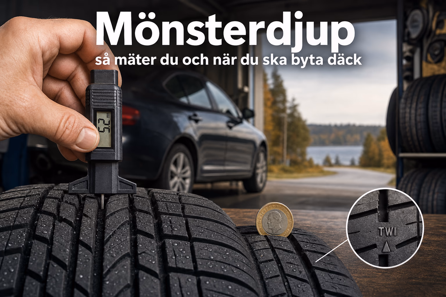 Mönsterdjup: så mäter du och när du ska byta däck