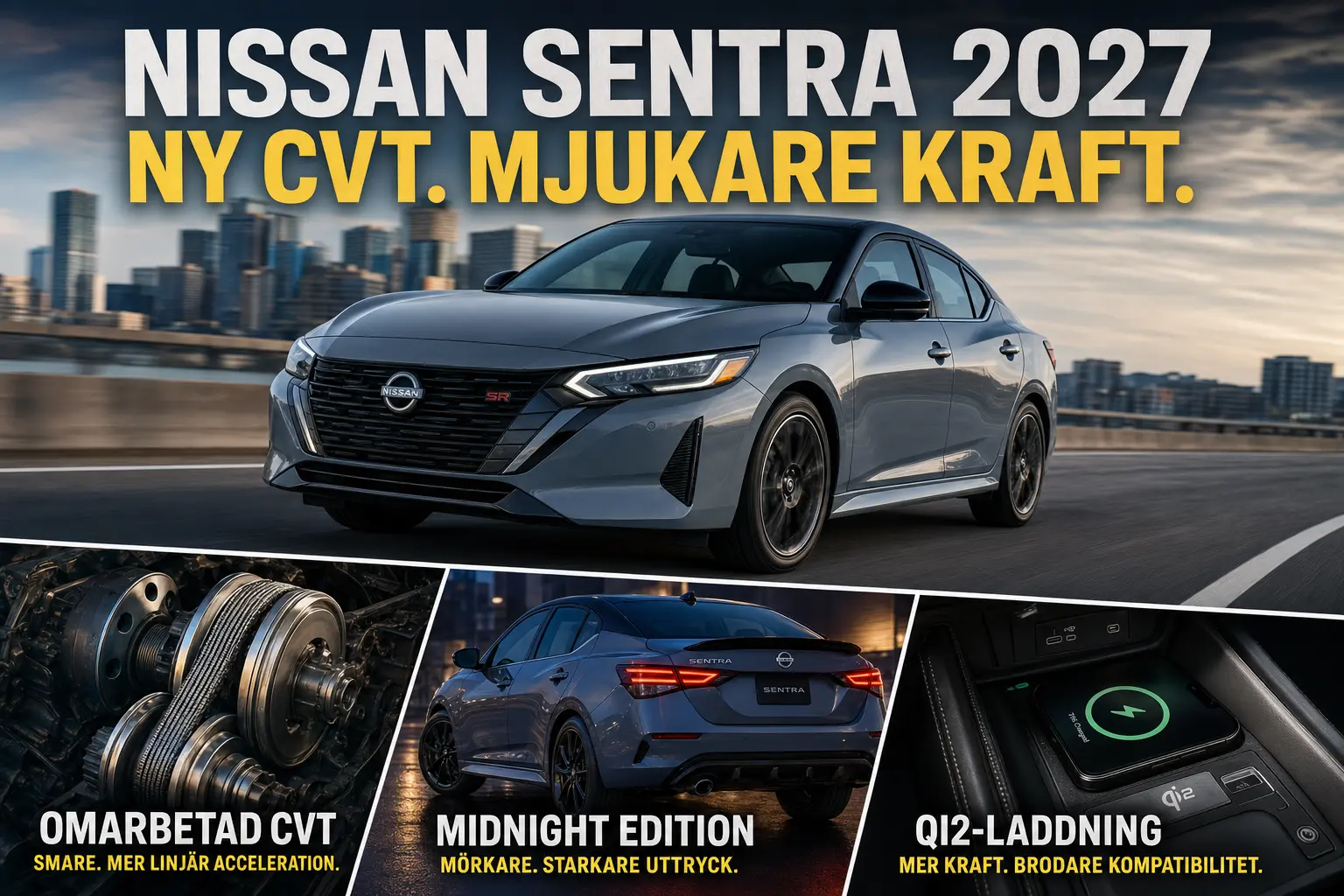 Nissan Sentra 2027 får omarbetad CVT-växellåda