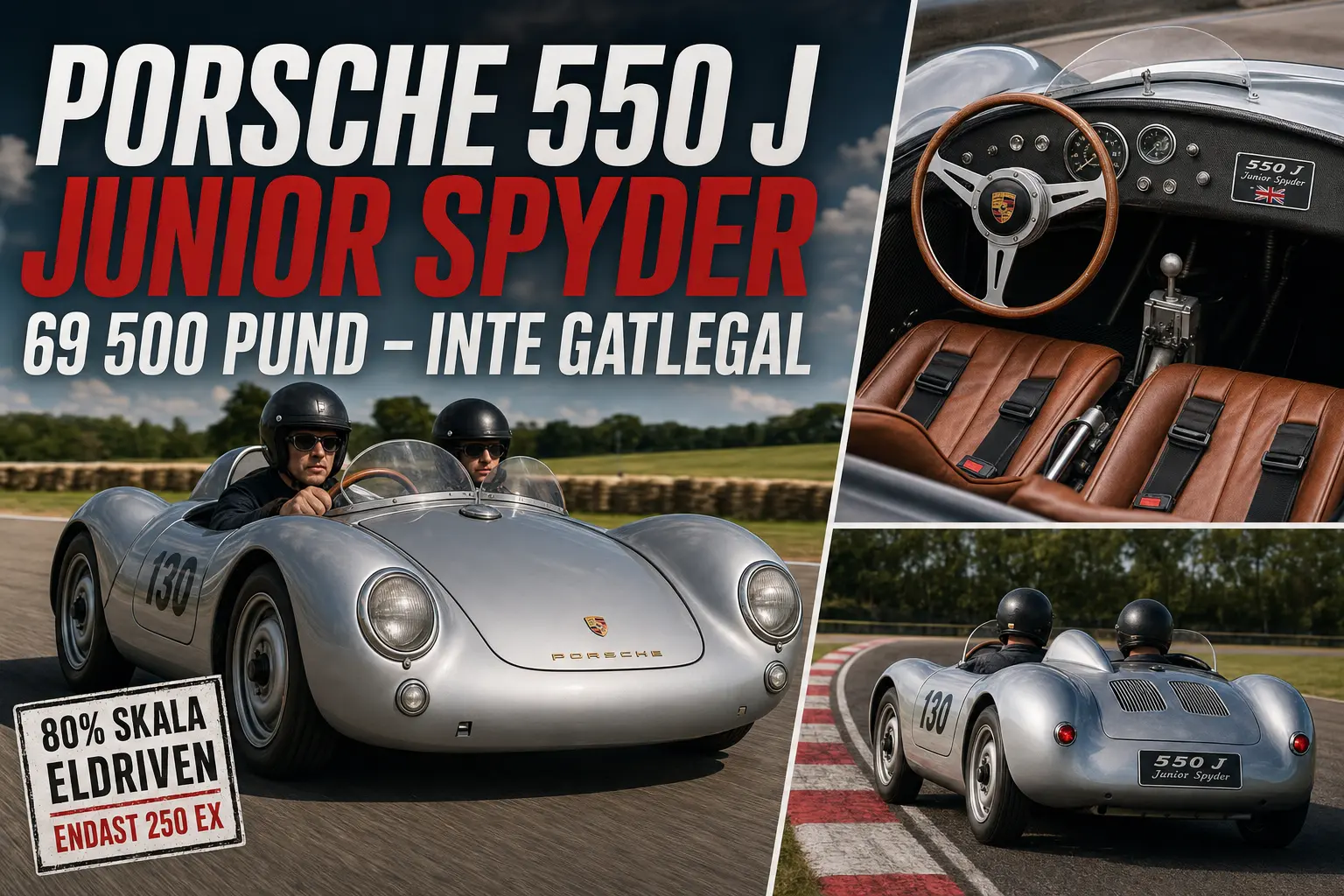 Porsche 550 J Junior Spyder kostar 69 500 pund – men är inte gatlegal