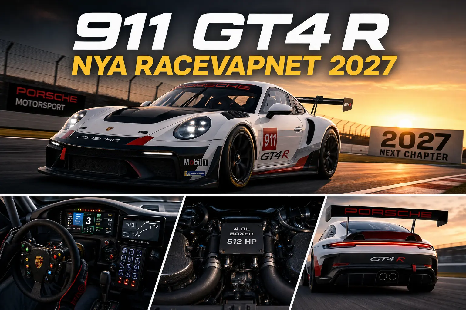 Porsche 911 GT4 R ersätter Cayman som märkets GT4-bil 2027