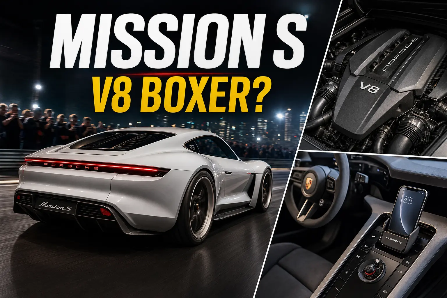 Porsche Mission S kan få ny åttacylindrig boxermotor
