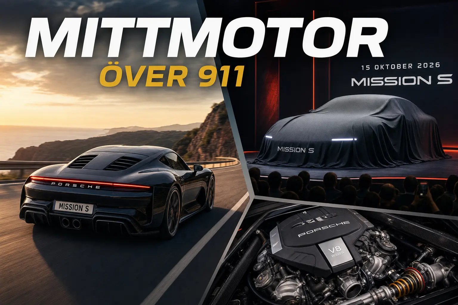 Porsche utvecklar mittmotorserie över 911