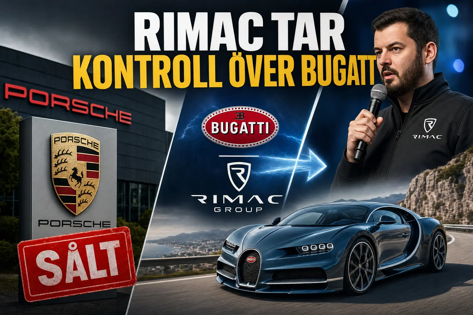 Porsche lämnar Bugatti – Rimac tar kontroll över märkets framtid