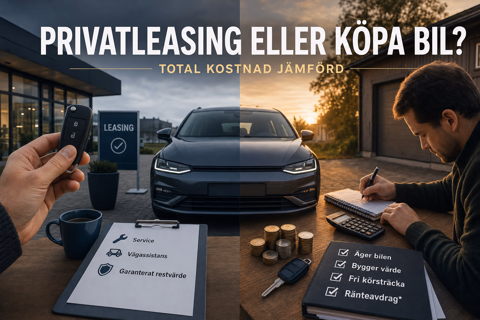 Privatleasing eller köpa bil? Total kostnad jämförd