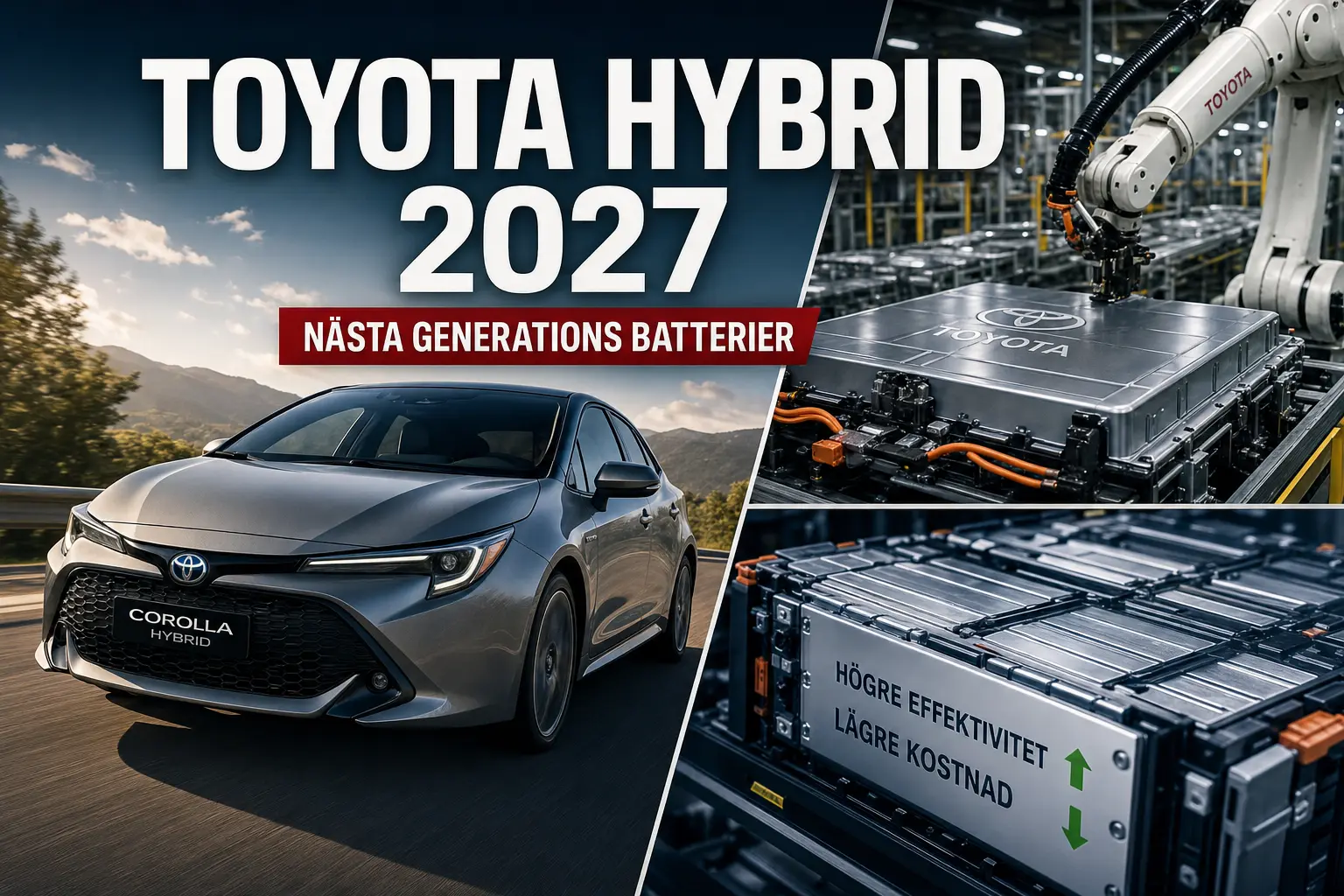 Toyota börjar bygga nästa generations hybridbatterier 2027
