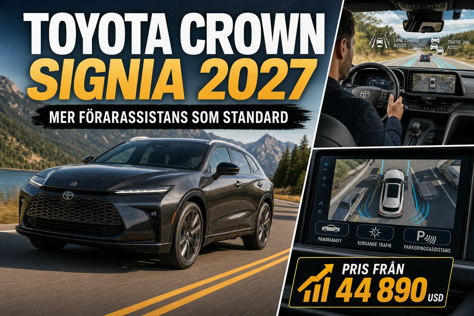 Toyota Crown Signia 2027 får mer förarassistans som standard