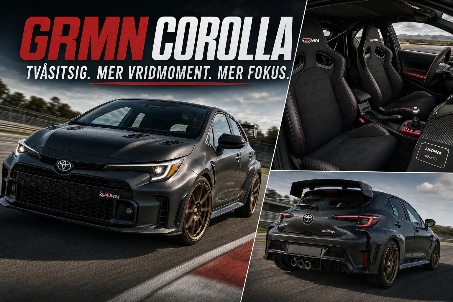 Toyota GRMN Corolla blir tvåsitsig specialmodell med mer vridmoment
