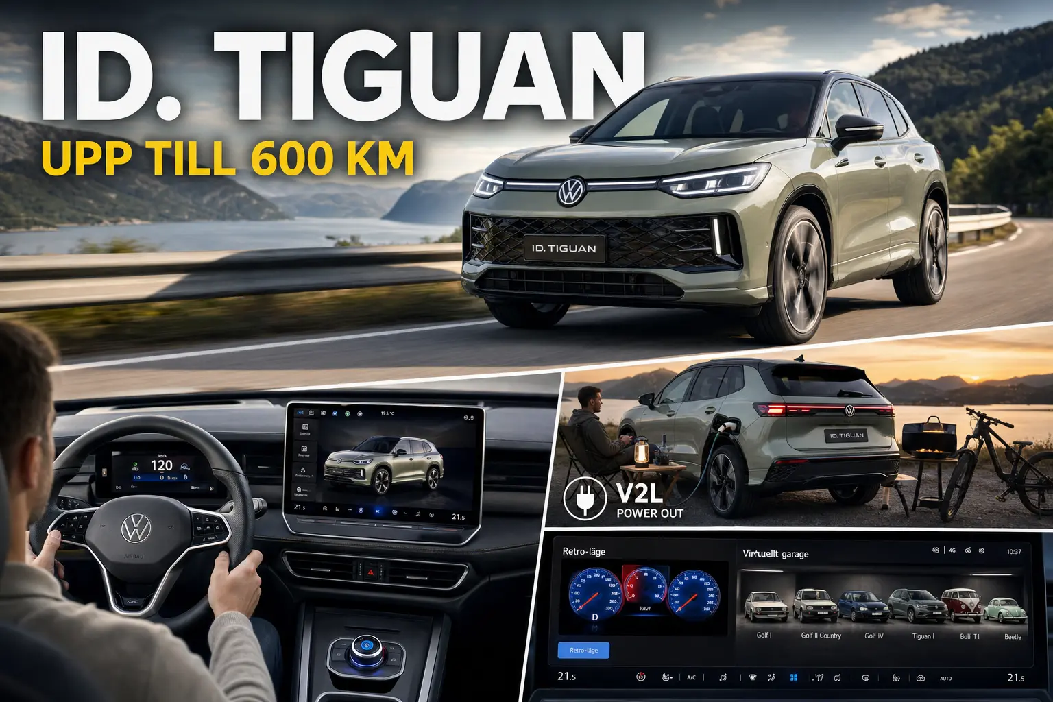 Volkswagen ID. Tiguan ersätter ID.4 – får upp till 600 kilometers räckvidd